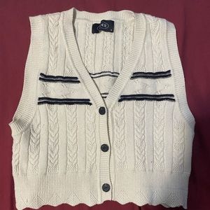 cider cropped sweater vest